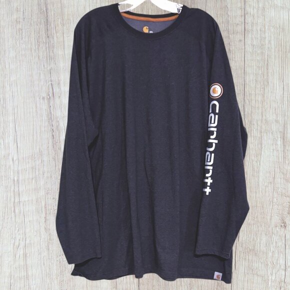 Carhartt Other - CARHARTT Dark Gray Force Relaxed Fit Mid-Weight Long Sleeve T-Shirt Top 3XL